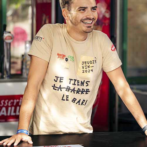 Sponsoring Jeudis VIN - votre logo sur le T-shirt des serveurs